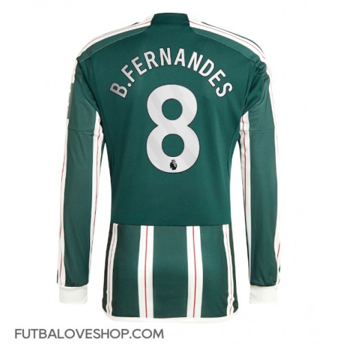 Dres Manchester United Bruno Fernandes #8 Preč 2023-24 Dlhy Rukáv